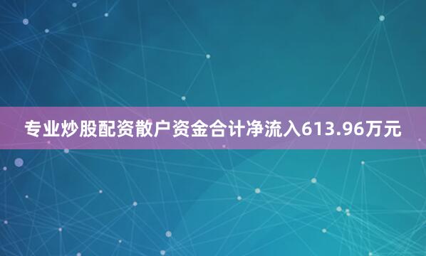 专业炒股配资散户资金合计净流入613.96万元